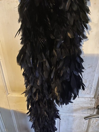 Antique ostrich feather - antique, 83"ostrich