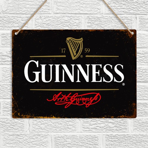 Guinness stout metal - metal, wall