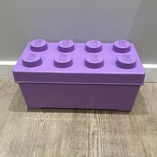 Lego Storage Box - Large Brick 8 Stud Container Tub Box in Light purple -Genuine