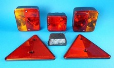 Trailer Lighting Kit with Triangle Reflectors, Number Plate Lamp & Rear Fog Lamp