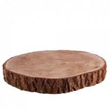 Natural Wood Log Slice Tree Bark Rustic Table Centerpiece Cake Stand XXL