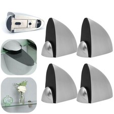 4x Polished Chrome Glass Shelf