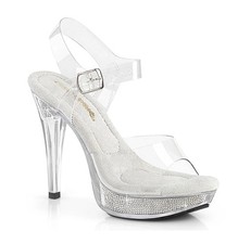 Fabulicious Cocktail 508 RS new style Clear Posing & Pole Dancing Shoes 5” Heel 