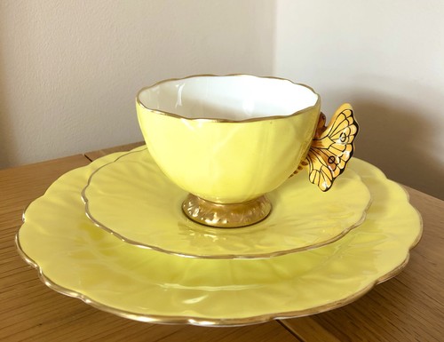Aynsley butterfly handle tea - butterfly,