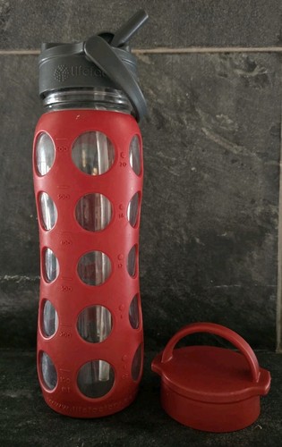 Lifefactory glass water bottle - water,