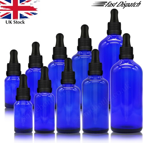 Blue glass bottles - blue,