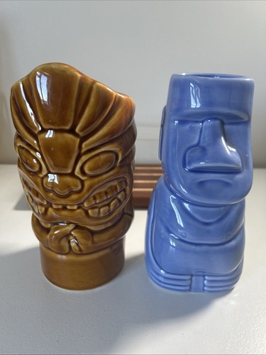 Tiki mug easter island - 2x,