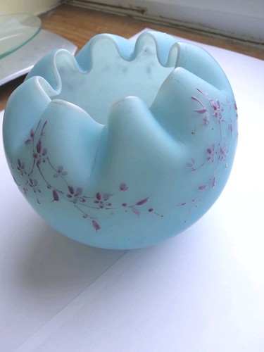 Vintage posy bowl blue - vintage, bowl,