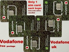 Vodafone OFFICIAL  Sim Card - Pay As You Go 👍 1 each  .