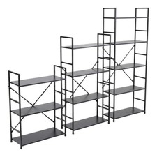 Rustic Metal Corner Ladder Shelf Display Storage Rack Bookshelf Shelving Unit UK