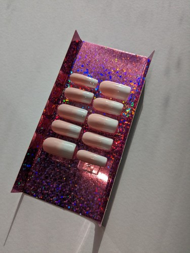 Pink french ombré gel nails - pink,