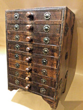 Hindu Asian Eight Drawer Wood