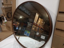 MRCMIRDPLY53 Mr Clark Mirror - Laura Ashley branded box - Dark Oak - Circular