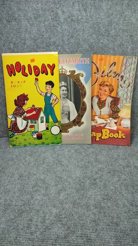 Vintage 1950s scrap books - books, x3
