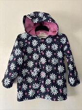 Girls Hatley Navy Blue Floral Raincoat Age 5 Years 