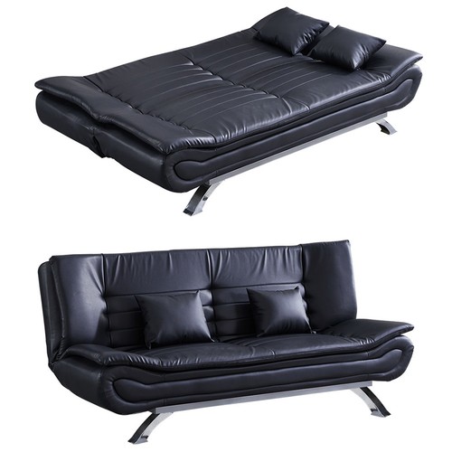 Leather recliner sofa bed - pu,