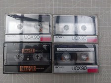 Used 3 x Vintage Sony UCX90 and 1 x Metal XR Tapes Cassettes 
