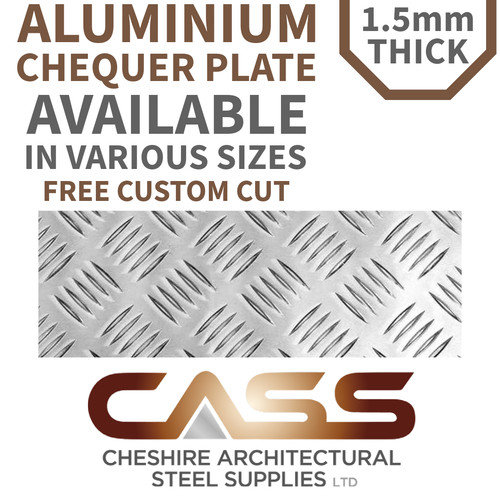 5mm aluminium floor chequer - 1.5mm,