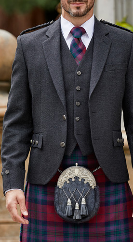 Charcoal tweed argyll - charcoal,