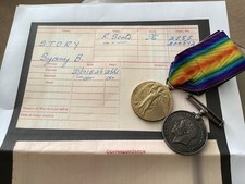 WW1 Medal Pair 2585 Sydney Story 1/4th Royal Scots Fusiliers