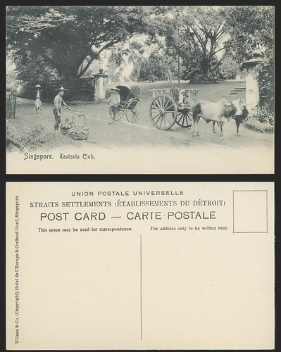 Singapore old postcard - old,