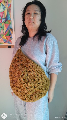Mustard crochet yarn floral - mustard,