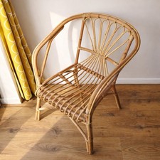 Vintage Bamboo Cane Armchair