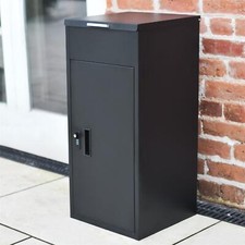 Felton Black Contemporary Lockable Parcel Delivery Drop Box
