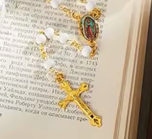 Scented rosary white red - red,
