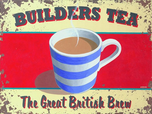 Builders tea retro metal - builders,