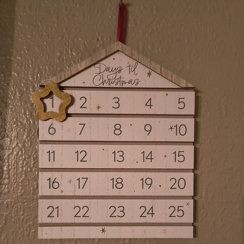 Wooden countdown christmas - wooden,