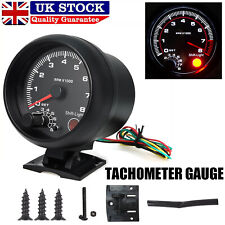 3.75'' Red LED Car Tachometer Gauge Shift Light Rev Counter 0-8000RPM Meter 2025