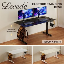 Levede Electric Standing Desk  Adjustable Height Workstation 160cm Metal Frame