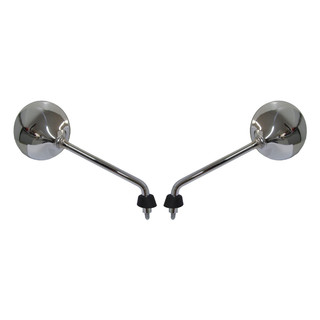 Round mirrors 8mm chrome left - round,