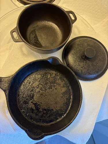 Cast iron cookware set piece - iron, set-3