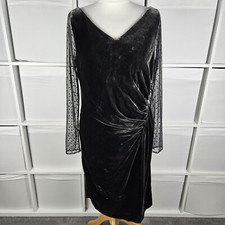 L K Bennett Black Grey Velvet