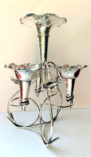 England 19/20th Century A Charles Favel & Co Art Nouveau Silver-Plated Epergne