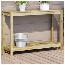 Potting Table with Shelf 108x35x75 cm Impregnated Wood Pine