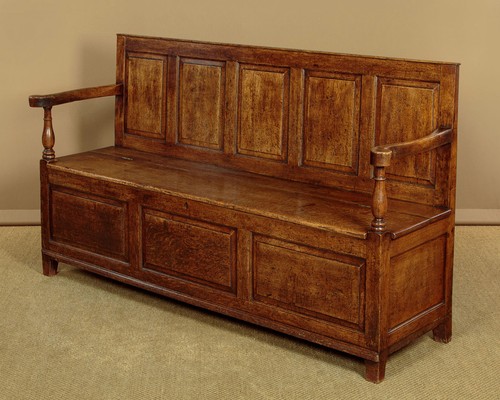 Antique georgian oak box - georgian,