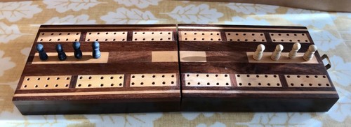 Folding cribbage board - folding,