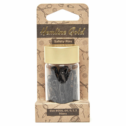 Black premium safety pins 50 - premium,