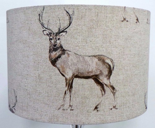 Glencoe stag lampshade - glencoe, |