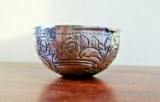 Vintage Askvoll Brug Støpt Tinn Small Handmade Pewter Tomling Bowl Norway Nordic