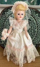 Small Vintage Roddy Hard Plastic Bride Doll England C.1950s