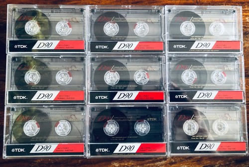 Nine c90 audio cassette tapes - nine,