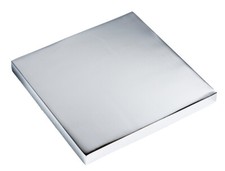 Metal Stair Newel Post Cap Brushed Chrome Thin Flat Post Cap