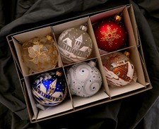 Hand Painted Glass  Baubles 6