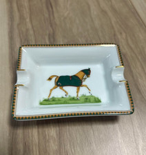 Hermes Paris Ashtray Horce Animal Plate Dish Porcelain Mini Tray Cigar No box JP