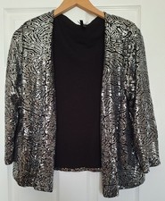 NEXT BLACK & SILVER SEQUIN 3/4