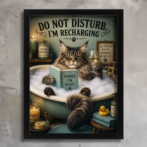Funny maine coon - maine, cat